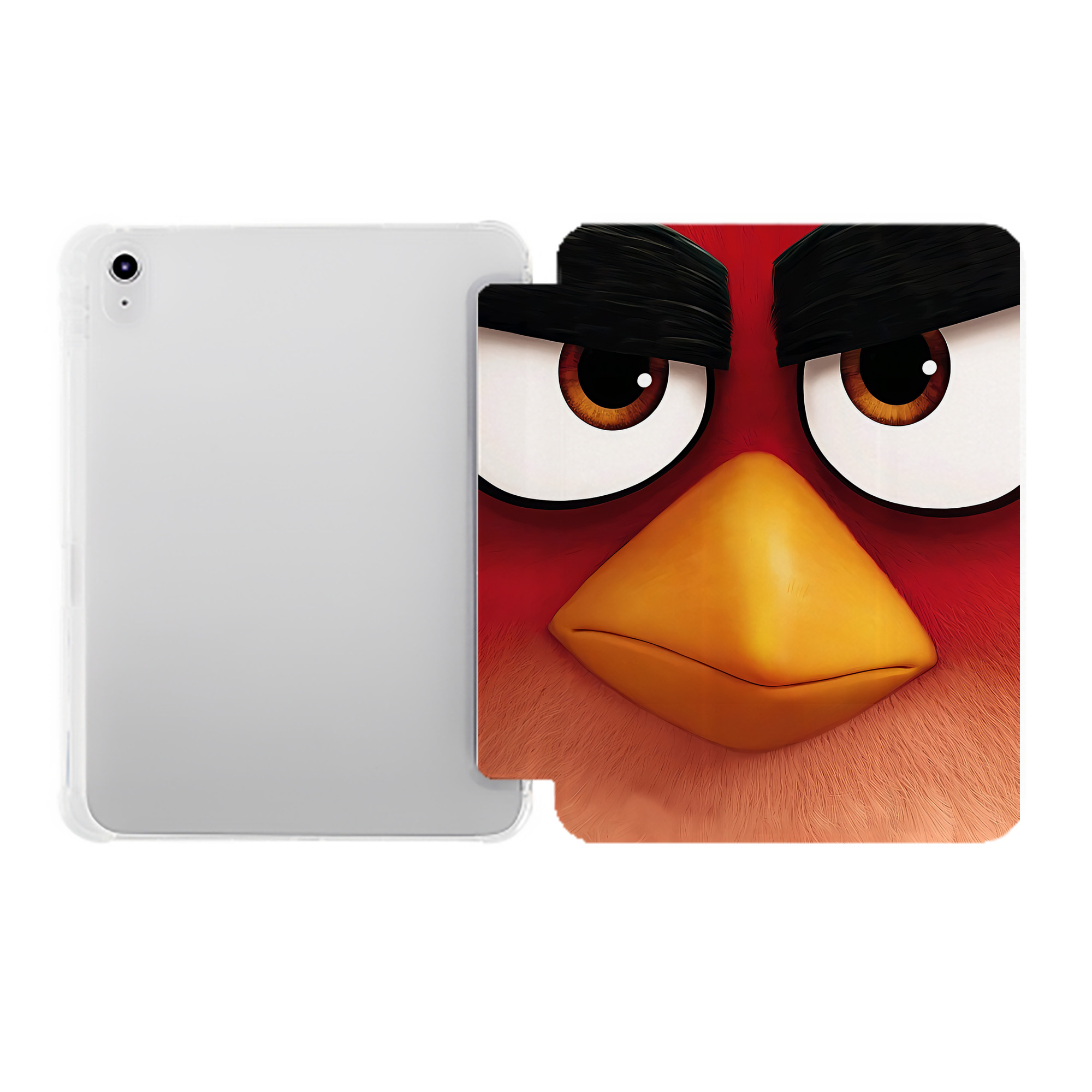 （画像用） Angry Birds アングリーバード IPad ケース ペン収納付き 三つ折りスタンド PUレザー×シリコン 対応機種9.5/10.5/10.9インチ